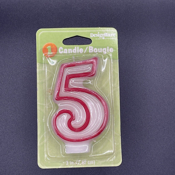 Design Ware Birthday Numeral Candle # 5