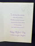 Happy Mother's Day From Daughter Greeting Card w/Envelope