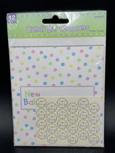 New Baby Candy Bar Wrappers 12 Ct