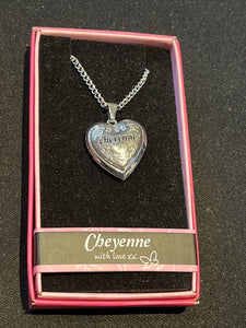 Heart Picture Locket With Love Necklace 16-18" Chain Cheyenne