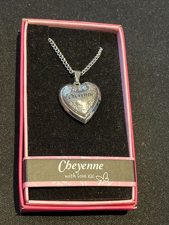 Heart Picture Locket With Love Necklace 16-18