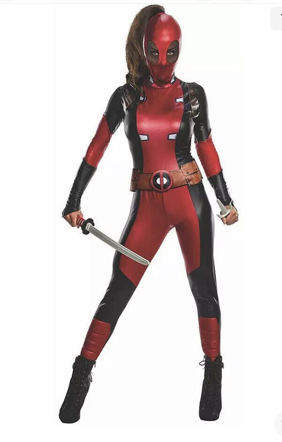 Rubies Lady Deadpool Costume Adult Skin Suit Size Small Petite Marvel  New