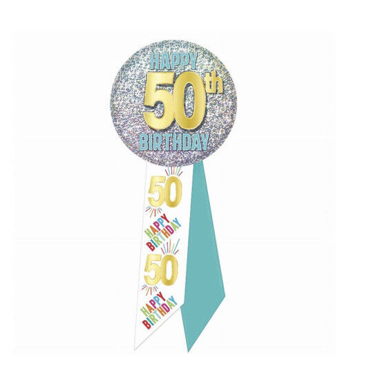 50th Birthday Pin Decoration 2”x5.5”