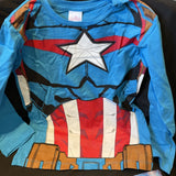 Marvel Kids Captain American Long Sleeve Shirt W/ Matching Jogger Pants Size 8