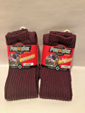 2 (Two) Pair PowerSox Moretz Soccer Socks Maroon Size Large NWT