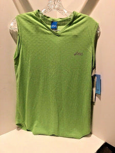 Asics Women’s Diamond Mesh Tank Green NEW