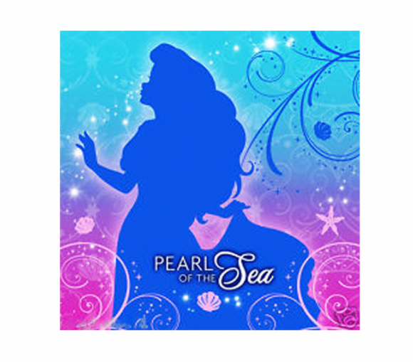 Little Mermaid Sparkle Beverage Napkins 16 Pack