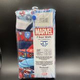 Assorted Spiderman Pattern Toddler 7 Pairs of 4T Briefs 100% Cotton Marvel