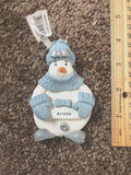 Snow Buddies Ariana Personalized Snowman Ornament NEW