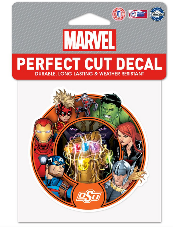 Oklahoma State Cowboys Marvel Avengers Perfect Cut Decal 4