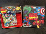 Marvel Comics Mens Leather 2 Fold Card Case w/Magnetic Closure In collectors Tin