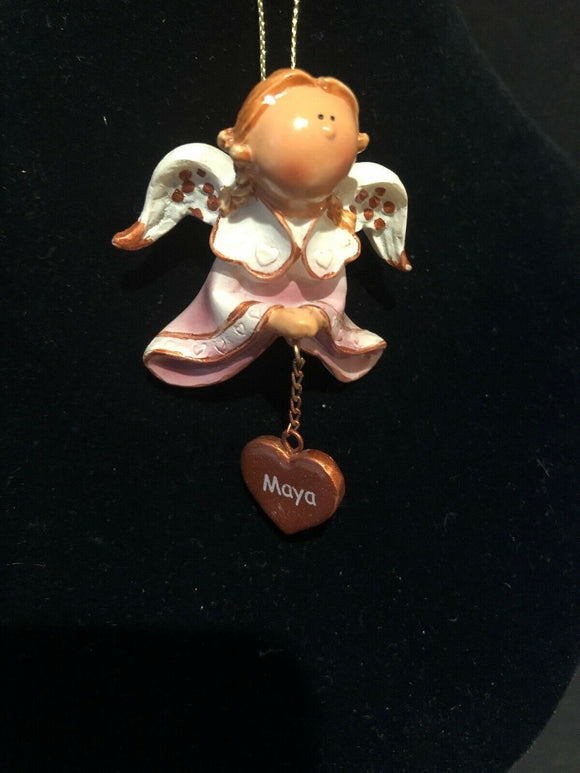 Pink Maya Prayer Angel Orn by the Encore Group made by Russ Berrie NEW