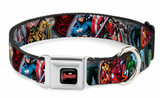 MARVEL AVENGERS Logo Full Color Seatbelt Buckle Collar -Large 15" -26" WAV036