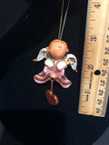 Pink Prayer Angel With Heart Orn by the Encore Group made by Russ Berrie NEW