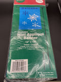 Indoor/Outdoor Mini Double Sides Embroidered Welcome 12”x18” Snowflake Banner