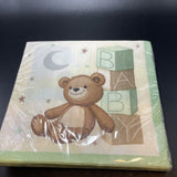 Teddy Bear Baby Shower Lunch Napkins Paper 16 Per Pack Baby Shower Tableware