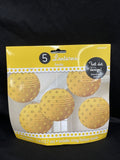 Mini Sunshine Yellow Polka Dot Paper Lanterns 5ct