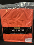 Reusable Orange Plastic Table Skirt 29”x168”