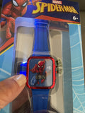 Spiderman LCD Kids Watch w/Built In Flashlight on Side of Watch