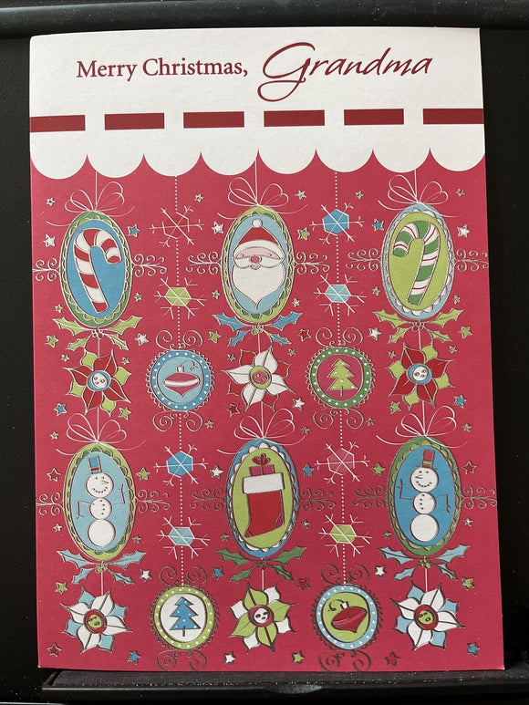 Merry Christmas Grandma Greeting Card w/Envelope