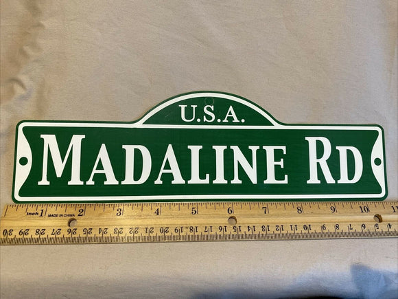 Green Street Room Sign Personalized  ~ USA  Madaline Rd ~ Stocking Stuffer ~