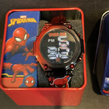 Spiderman Youth LCD Watch In Collectors Tin