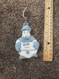 Snow Buddies Caitlin Personalized Snowman Ornament NEW