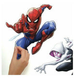 New Marvel SPIDER MAN MILES MORALES Wall Stickers Kids Superhero 15 Decals Decor