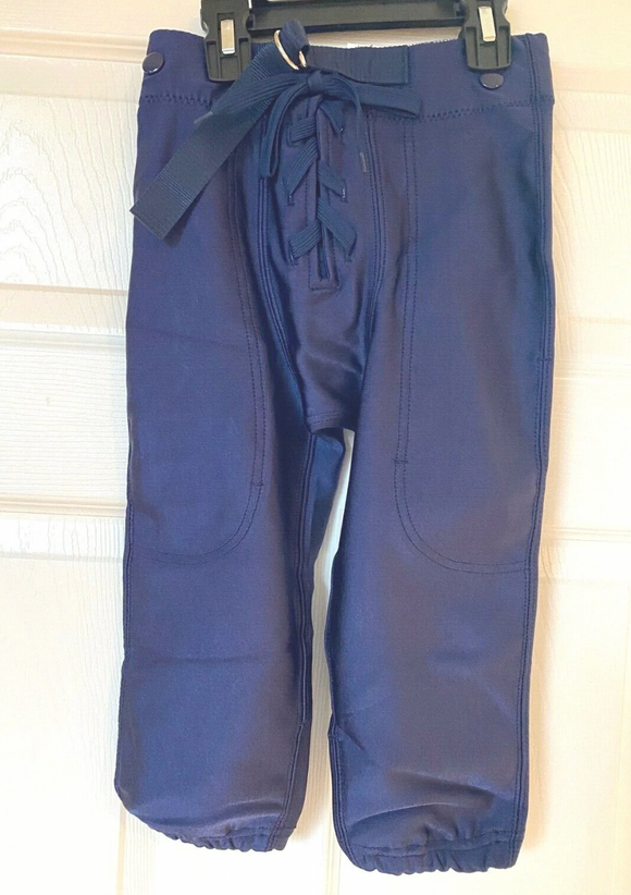 Football Game Pants Navy Blue Youth Adams YLP  Slotted Padless X-Large