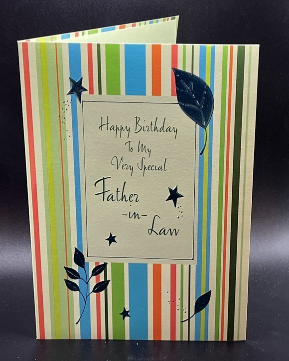 Happy Birthday Father-In-Law Greeting Card w/Envelope