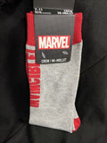 Marvel I Am Invincible Iron Man Mens Novelty Crew Sock Size 10-13