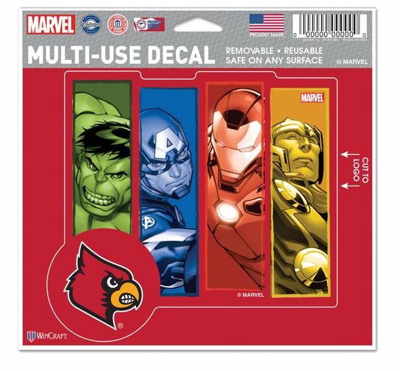 Louisville Cardinals  MARVEL MULTI-USE DECAL 5