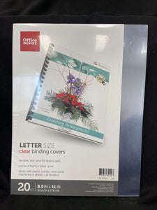 Office Depot Binding Covers Qty 20-8 1/2 x 11” Binding Covers Gloss