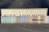 Wood Desk Message Plate “ Busy Adulting”