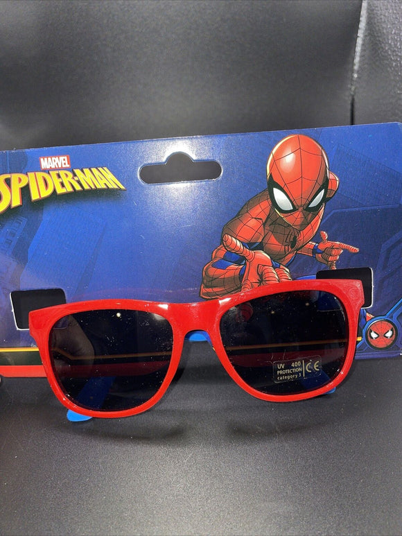 Ultimate Spider-Man Graphic Arm Sunglasses W/Red Frame & UV Kids