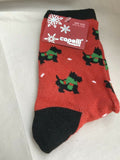 NWT-Capelli Festive Socks-Holiday YORKIE-1 Pair-One Size-Red/Black/Green-