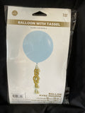 Baby Boy Balloon With Tassel36” Latex Balloon 15” Boy Balloon