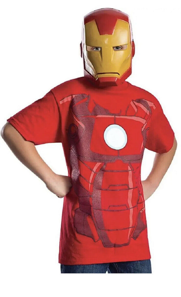 Iron Man Top Mask Avengers Assemble Marvel  Child Costume Accessory Size S 4-6