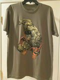 Marvel Adult Hulk Punch Green T-Shirt Size Medium NEW