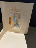 Graduation Globe Metal Keychain and Greeting Card  Russ NEW