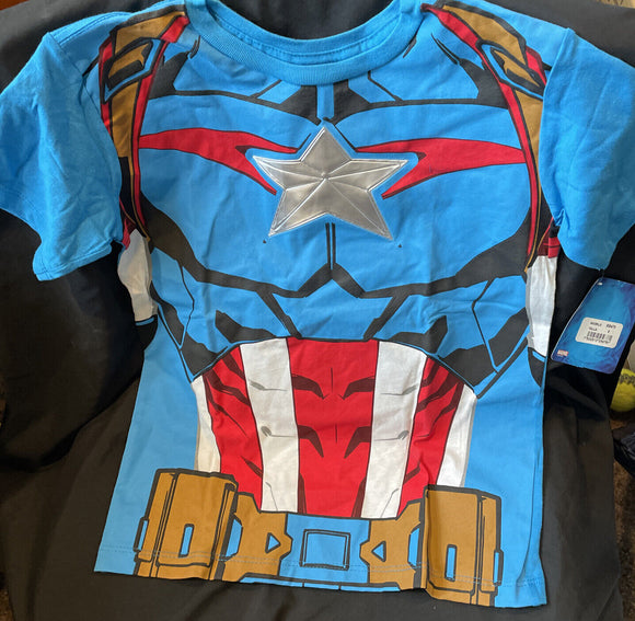 Marvel Avengers Captain America Kids 2pc Set Tshirt with Joggers Size 6