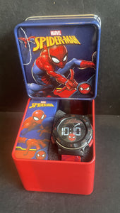 Spiderman LED Push Button Youth Watch In metal Gift Box