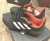 Adidas Predator 18.4 FxG J Black/White/Red Sz 1.5 NEW