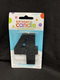 Amscan Black Glitter Birthday Candle Number 4