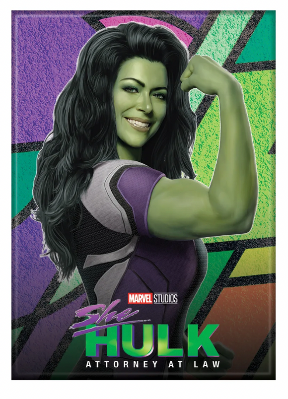 Marvel She Hulk Fist on Purple Ata-Boy Magnet 2.5