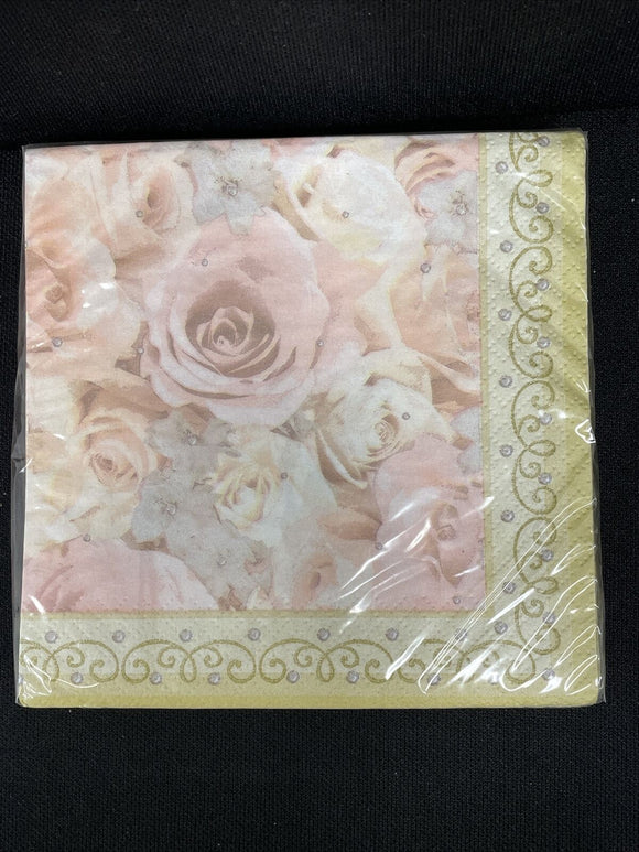 DAZZLING BOUQUET BEVERAGE NAPKINS 16ct