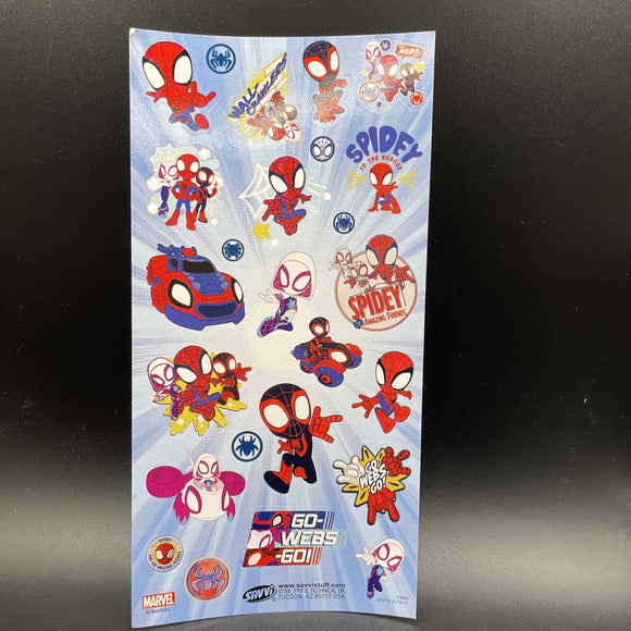 Marvel Spidey & His Amazing Friends Sticker Sheet  20+Stickers on Sheet 15 Sheet Pack