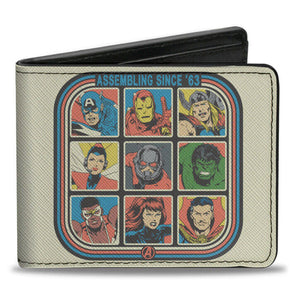 Marvel Avengers 63 Classic Super Hero Pose Bifold Wallet By Buckle Down