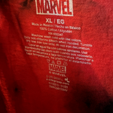 Marvel Spiderman Car Action Graphic Tie Dye Red/Blk Mens Tshirt Size XL