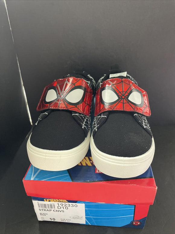 Marvel Spiderman Kids Canvas Slip On Sneaker w/ Metalic Flap Size 10